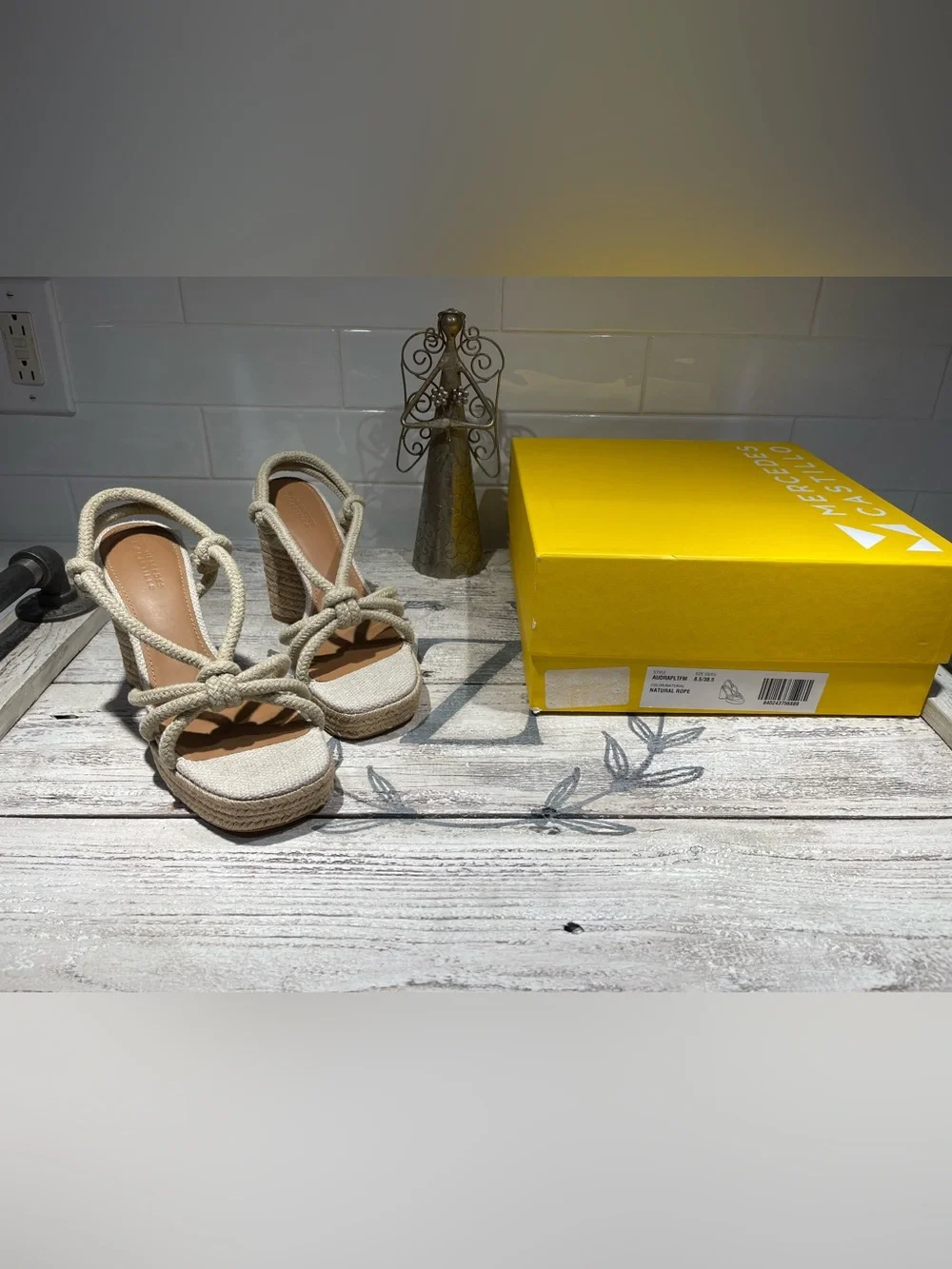 NIB Mercedes Castillo Audra Platform Espadrille Rope 8.5/38.5 (Fits 7.5/8)*Read